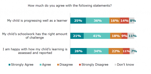 Figure 64: Whānau Māori views on child’s learning: Whānau survey