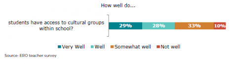 Figure 61: How well schools provide opportunities for learners to access cultural groups