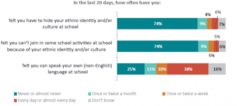 Figure 24: Learners’ (Year 4 – 13) experiences related to their ethnic identity