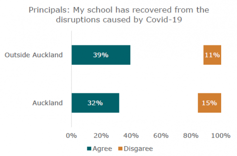 Figure 10: Auckland schools had recovered less well than others