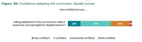 Figure 20: Confidence adapting the curriculum: Kaiako survey