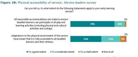 Figure 28: Physical accessibility of service: Service leaders survey