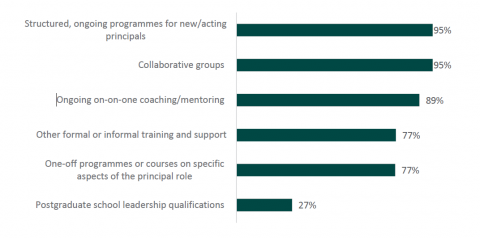 Figure 17: Participation in development and support opportunities since becoming principal